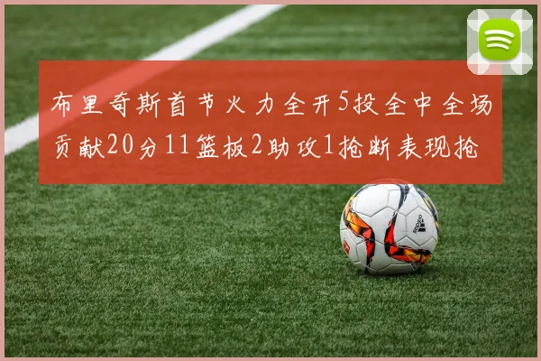 布里奇斯首节火力全开5投全中全场贡献20分11篮板2助攻1抢断表现抢眼